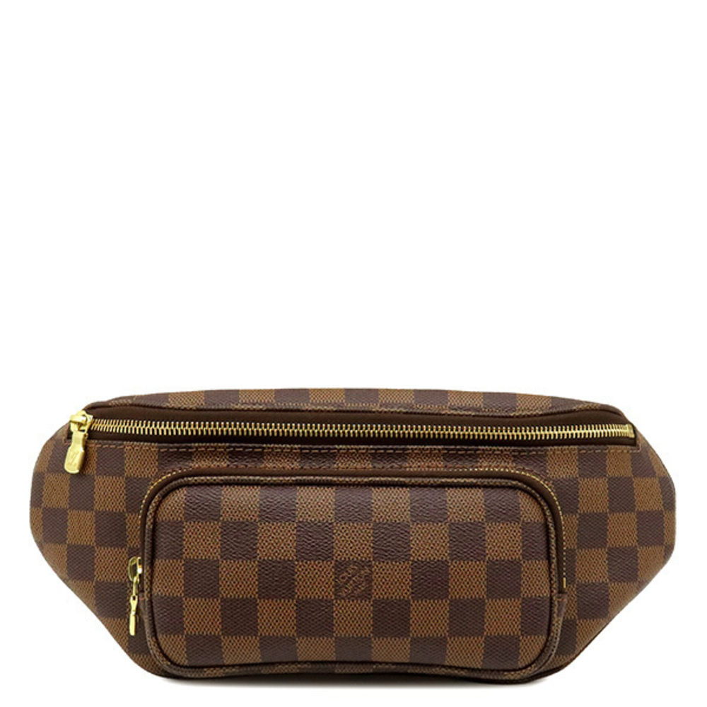 Louis Vuitton Damier Melville Body Bag Canvas Ebene Brown Bum Waist Pouch